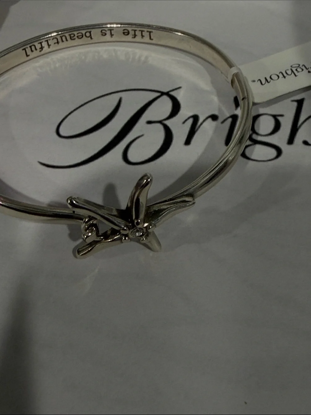 🆕🌊 Brighton VTG SLVR Bali Star bracelet with SWAROVSKI CRYSTAL Accents!